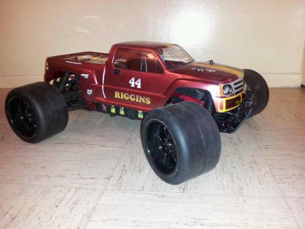 My redskins XL Flux with racing slicks tires.