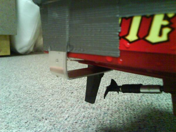 The custom fins to keep it in the water