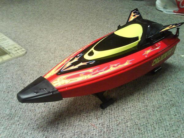 The 2nd boat. Worked well but would left out of water due to the propeller angle so it could only go at about 1/4 throttle